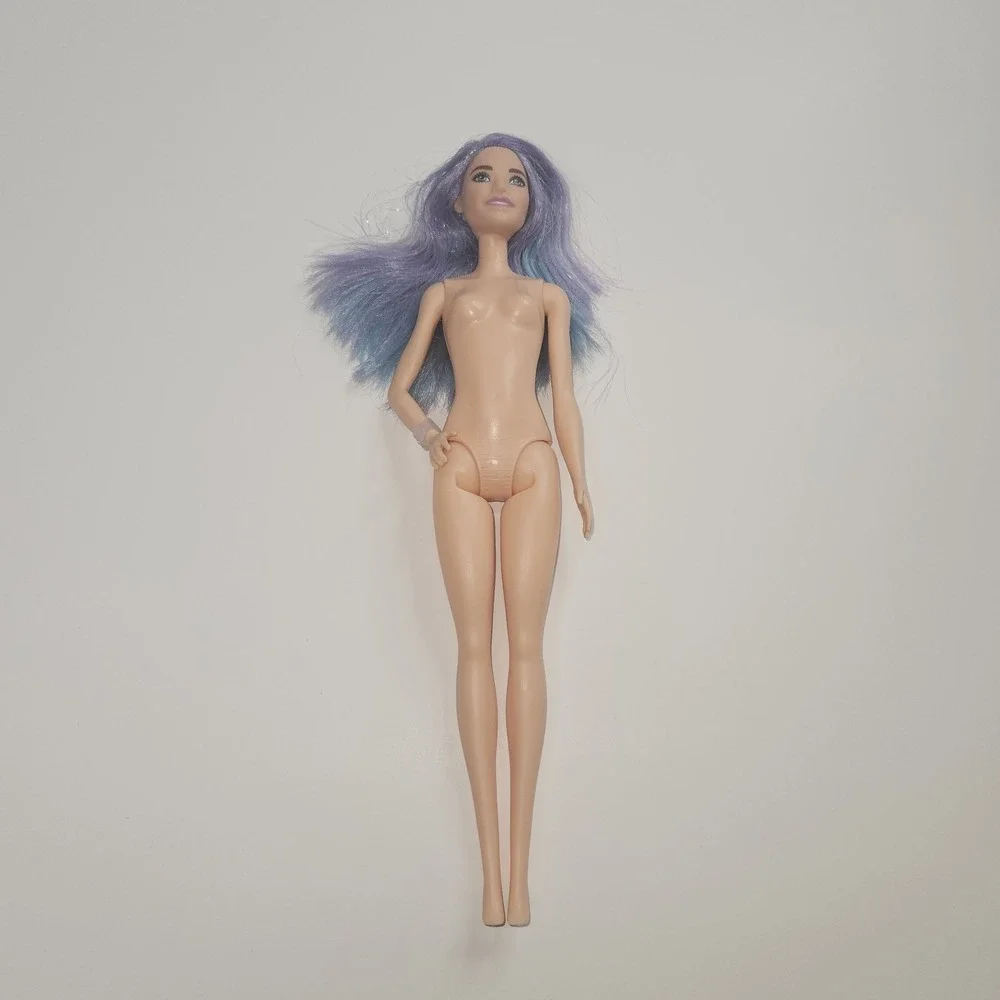 Barbie Fashion Doll Lavender Hair Purple Blue Highlights Mattel